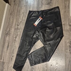 Black Faux Leather Leggings Mario Serrani Xxl Italy